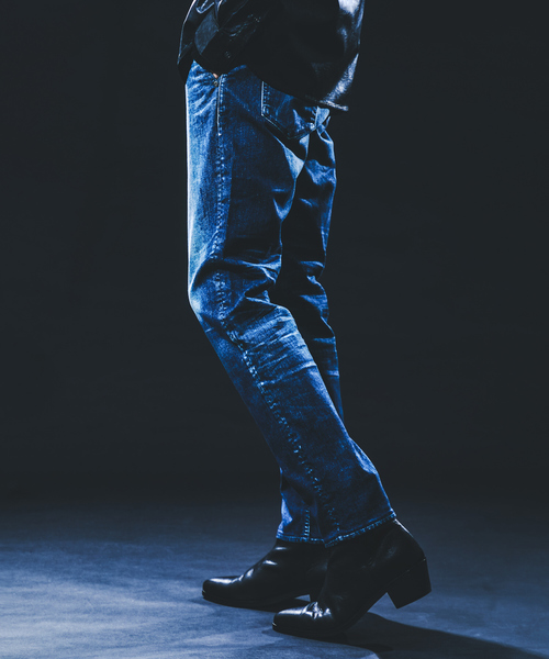 5351 POUR LES HOMMES（ゴーサンゴーイチプールオム）の「【25A/W】プリント テーパード デニム（デニムパンツ・メンズ・インディゴブルー/ブラック・48/46/44/50）」の11枚目の写真