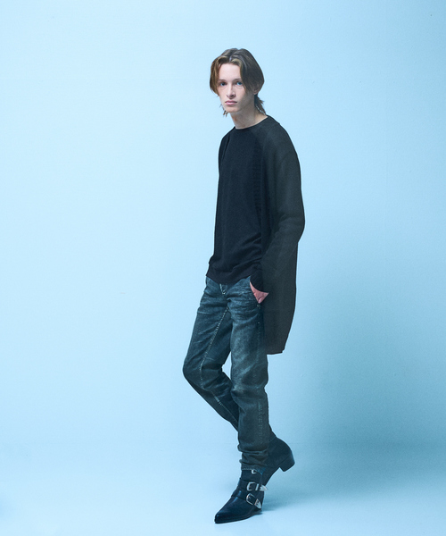 5351 POUR LES HOMMES（ゴーサンゴーイチプールオム）の「【25A/W】プリント テーパード デニム（デニムパンツ・メンズ・インディゴブルー/ブラック・48/46/44/50）」の16枚目の写真