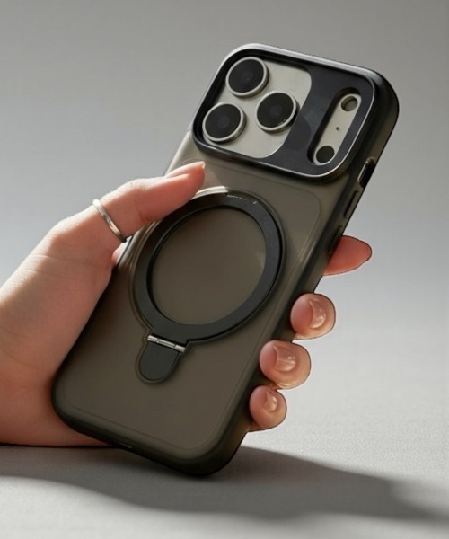 Fun & Daily(ファンアンドデイリー)の「MagSafe対応 Stand Color iPhone Case 15 16 17 Plus Pro ProMax Air(スマホケース/カバー・レディース・ネイビー/パープル/グレー/ブラック/オレンジ・iPhone 15/iPhone 16 Pro Max/iPhone 16 Pro/iPhone 15 Pro Max/iPhone 15 Pro/iPhone 15 Plus/iPhone 16 Plus/iPhone 16/iPhone 16e/iPhone 17 Pro/iPhone Air/iPhone 17/iPhone 17 Pro Max)」の1枚目の写真