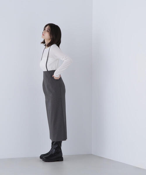 NATURAL BEAUTY BASIC（ナチュラルビューティーベーシック）の「◇ベロアボートネックカットソー（Tシャツ/カットソー・レディース・ピンク/グレイッシュベージュ/ダークブラウン/オフホワイト・FREE）」の8枚目の写真