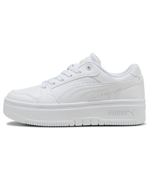 PUMA(プーマ)の「PUMA プーマ ウィメンズ リバウンド フェム ロウ スニーカー(スニーカー・レディース・ホワイト×ブルー/ホワイト/ホワイト×グレー・26.0cm/25.5cm/25.0cm/23.0cm/22.5cm/24.5cm/24.0cm/23.5cm/22.0cm)」の1枚目の写真