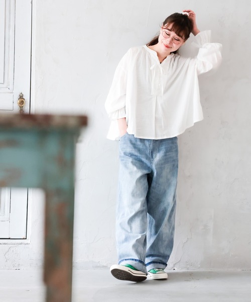 soulberry（ソウルベリー）の「令和のデニムpn016（デニムパンツ・レディース・ブルー/ネイビー/サックスブルー・S/3L/LL/L/M）」の2枚目の写真