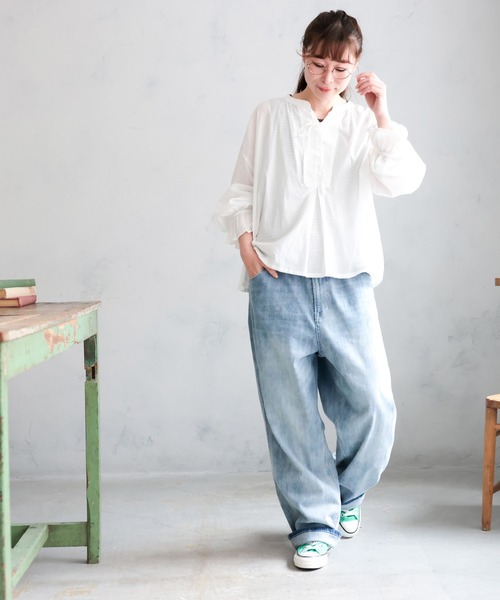 soulberry（ソウルベリー）の「令和のデニムpn016（デニムパンツ・レディース・ブルー/ネイビー/サックスブルー・S/3L/LL/L/M）」の6枚目の写真