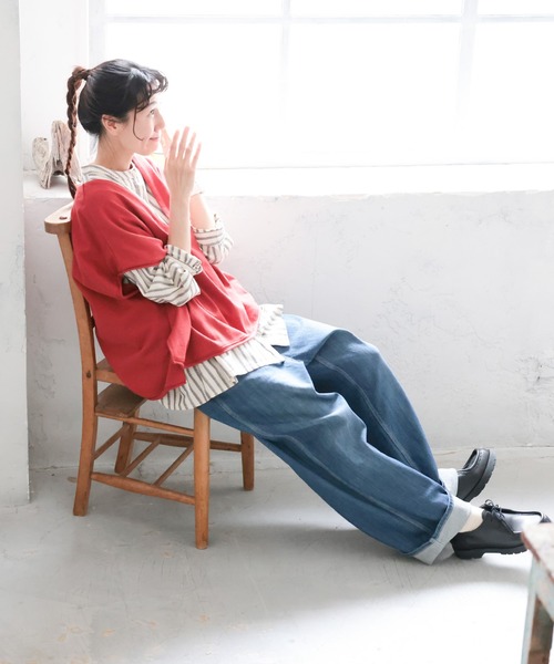 soulberry（ソウルベリー）の「令和のデニムpn016（デニムパンツ・レディース・ブルー/ネイビー/サックスブルー・S/3L/LL/L/M）」の8枚目の写真