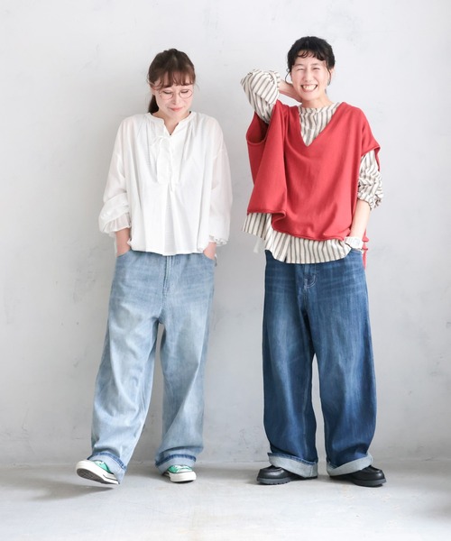 soulberry（ソウルベリー）の「令和のデニムpn016（デニムパンツ・レディース・ブルー/ネイビー/サックスブルー・S/3L/LL/L/M）」の9枚目の写真