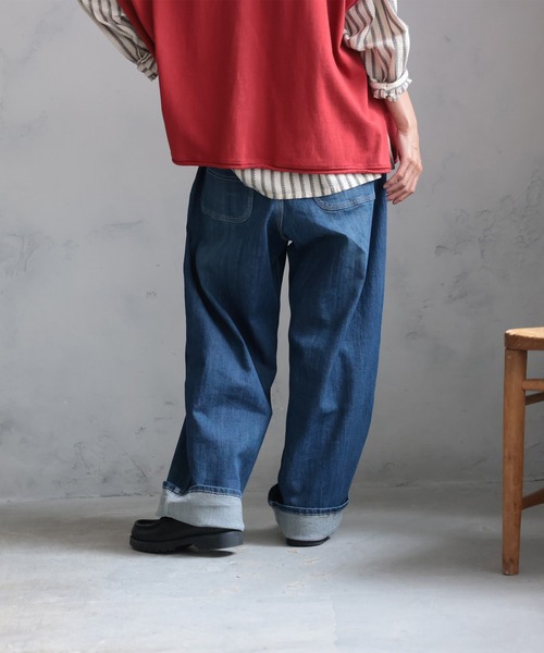 soulberry（ソウルベリー）の「令和のデニムpn016（デニムパンツ・レディース・ブルー/ネイビー/サックスブルー・S/3L/LL/L/M）」の18枚目の写真