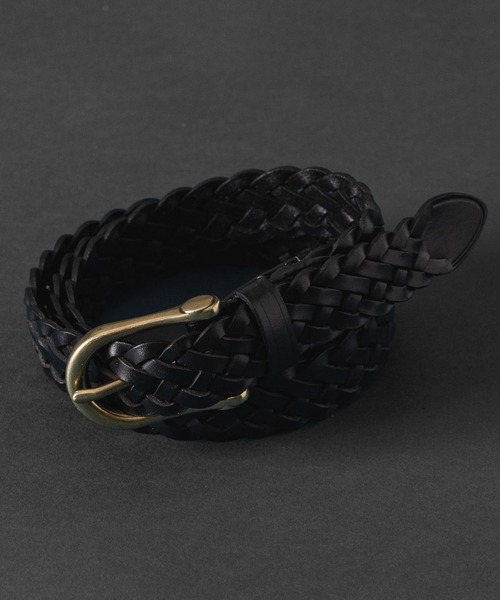 CASPER JOHN（キャスパージョン）の「Cow leather mesh belt/カウレザーメッシュベルト（ベルト・メンズ・ブラウン/ダークブラウン/レッド/ブラック・FREE）」の2枚目の写真