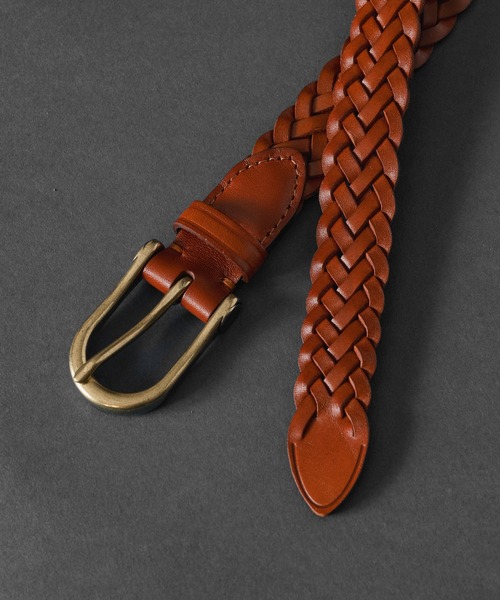 CASPER JOHN（キャスパージョン）の「Cow leather mesh belt/カウレザーメッシュベルト（ベルト・メンズ・ブラウン/ダークブラウン/レッド/ブラック・FREE）」の8枚目の写真