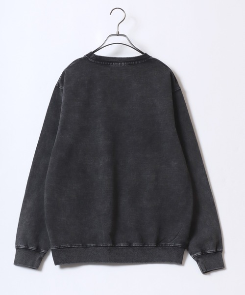 ANPAS(アンパス)の「Vintage Design Chemical Denim Sweatshirt/セットアップ対応 ケミカル加工 カットデニム スウェット トレーナー メンズ レディース(スウェット・メンズ・ブルー/ブラック・M/L/LL)」の10枚目の写真
