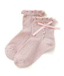 Tartine et Chocolat | 【日本製】ラメリボンソックス(13～21cm)(ソックス/靴下)