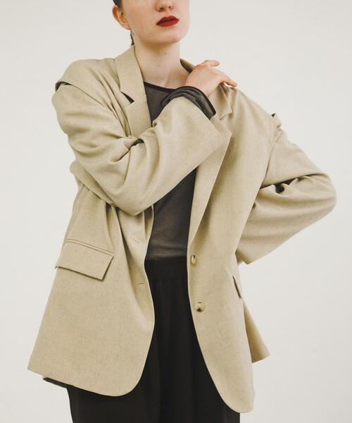 LAATO(ラート)の「over tailored jacket(その他アウター・レディース・オフホワイト/ブラウン/ブラック・FREE)」の4枚目の写真