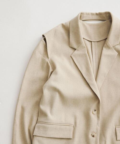 LAATO(ラート)の「over tailored jacket(その他アウター・レディース・オフホワイト/ブラウン/ブラック・FREE)」の6枚目の写真