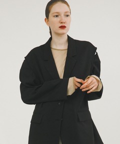 INSCRIRE / アンスクリア】Chalk Stripe Over Box Jacket