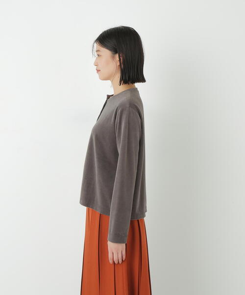 human woman（ヒューマンウーマン）の「◆ＴＣコンパクトベロアカーディガン（カーディガン/ボレロ・レディース・ブラック/グレー系その他・MEDIUM）」の11枚目の写真
