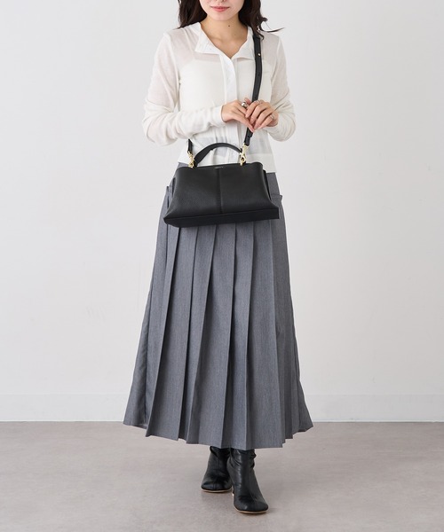 LORISTELLA（ロリステッラ）の「【LORISTELLA】シュリンクレザー 2WAYワンハンドルバッグ ショルダーバッグ 3043（ショルダーバッグ・レディース・グレイッシュベージュ/ブラック・FREE）」の3枚目の写真