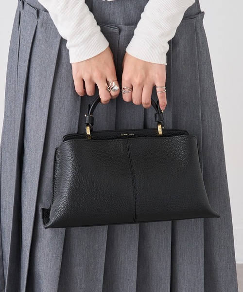 LORISTELLA（ロリステッラ）の「【LORISTELLA】シュリンクレザー 2WAYワンハンドルバッグ ショルダーバッグ 3043（ショルダーバッグ・レディース・グレイッシュベージュ/ブラック・FREE）」の5枚目の写真