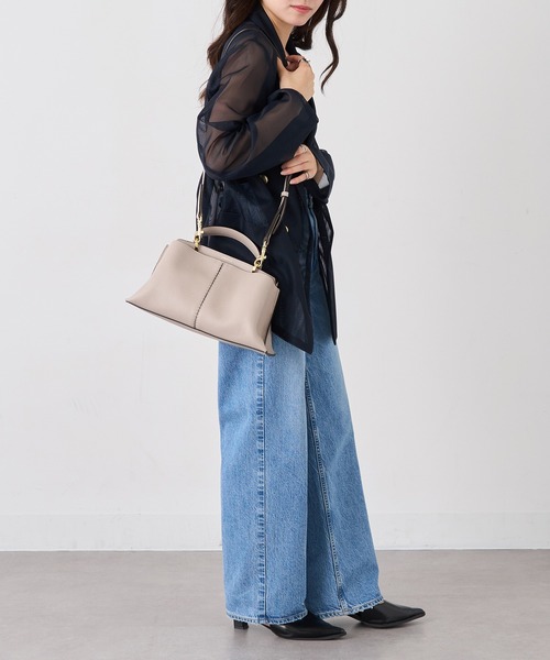 LORISTELLA（ロリステッラ）の「【LORISTELLA】シュリンクレザー 2WAYワンハンドルバッグ ショルダーバッグ 3043（ショルダーバッグ・レディース・グレイッシュベージュ/ブラック・FREE）」の16枚目の写真