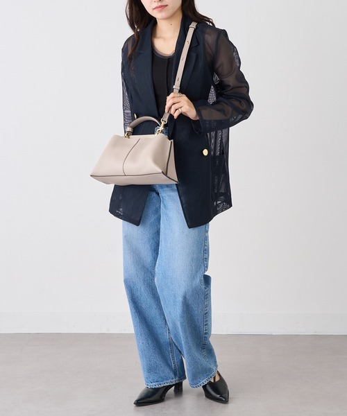 LORISTELLA（ロリステッラ）の「【LORISTELLA】シュリンクレザー 2WAYワンハンドルバッグ ショルダーバッグ 3043（ショルダーバッグ・レディース・グレイッシュベージュ/ブラック・FREE）」の15枚目の写真