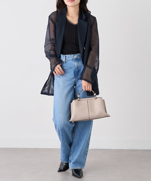 LORISTELLA（ロリステッラ）の「【LORISTELLA】シュリンクレザー 2WAYワンハンドルバッグ ショルダーバッグ 3043（ショルダーバッグ・レディース・グレイッシュベージュ/ブラック・FREE）」の14枚目の写真