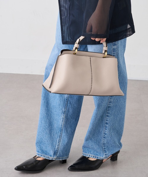 LORISTELLA（ロリステッラ）の「【LORISTELLA】シュリンクレザー 2WAYワンハンドルバッグ ショルダーバッグ 3043（ショルダーバッグ・レディース・グレイッシュベージュ/ブラック・FREE）」の17枚目の写真