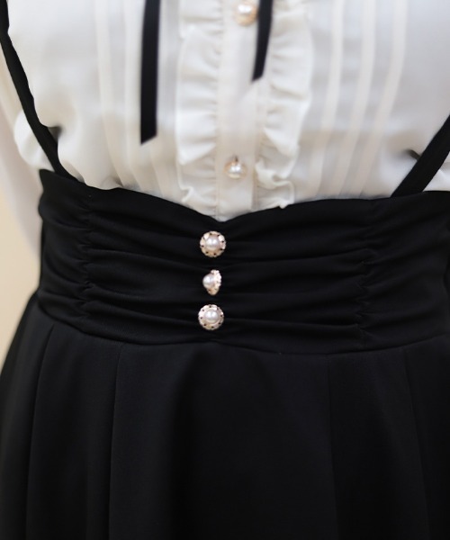 axes femme POETIQUE（アクシーズファムポエティック）の「サス付ハイウエストロングスカート（スカート・レディース・ブラウン/ブラック/ブルー・MEDIUM）」の5枚目の写真