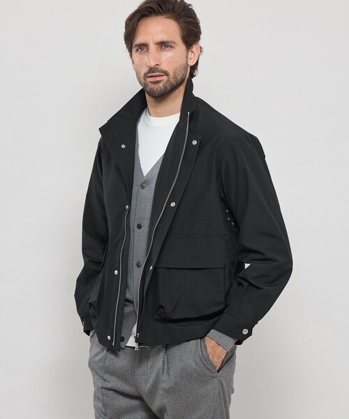 MACKINTOSH LONDON(マッキントッシュ ロンドン)の「ウールタイプライタースタンドカラーショートブルゾン(ブルゾン・メンズ・グレー系その他/ブラック・40/38/42)」の2枚目の写真