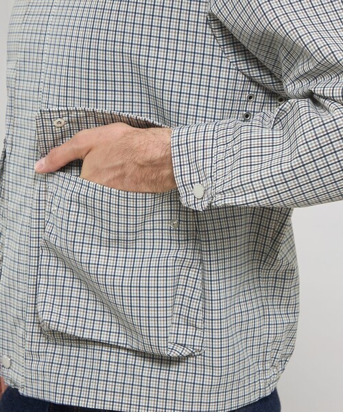 MACKINTOSH LONDON(マッキントッシュ ロンドン)の「ウールタイプライタースタンドカラーショートブルゾン(ブルゾン・メンズ・グレー系その他/ブラック・40/38/42)」の6枚目の写真