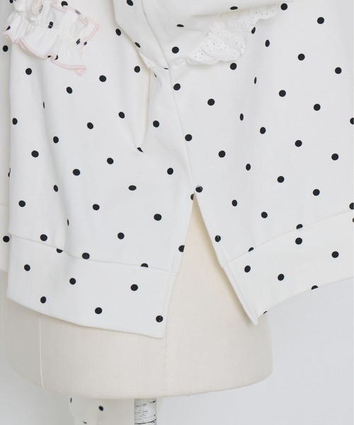 Lolime by mellfy memory（ロリミー バイ メルフィーメモリー）の「fancy dot sweatshirt（パーカー・レディース・ホワイト/グレー・FREE）」の16枚目の写真