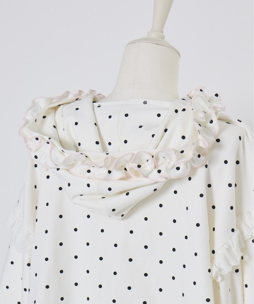 Lolime by mellfy memory（ロリミー バイ メルフィーメモリー）の「fancy dot sweatshirt（パーカー・レディース・ホワイト/グレー・FREE）」の17枚目の写真