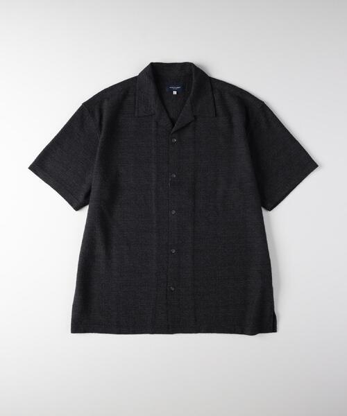 BACK NUMBER(バックナンバー)の「BACK NUMBER(バックナンバー)【メンズ】サマーツイードオープンカラーショートスリーブシャツ(シャツ/ブラウス・メンズ・ダークグリーン/オフホワイト/ブラック・L/M/XL)」の18枚目の写真