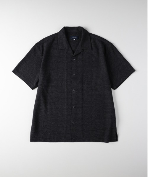 BACK NUMBER(バックナンバー)の「BACK NUMBER(バックナンバー)【メンズ】サマーツイードオープンカラーショートスリーブシャツ(シャツ/ブラウス・メンズ・ダークグリーン/オフホワイト/ブラック・L/M/XL)」の1枚目の写真