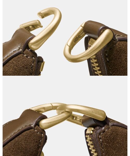 kate spade new york（ケイトスペード ニューヨーク）の「ケーエスデュオ スエード クロスボディ バッグ（ショルダーバッグ・レディース・ブラウン・ONESIZE）」の6枚目の写真