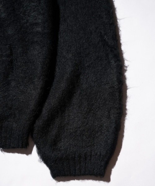 TOWNCRAFT（タウンクラフト）の「TOWNCRAFT / タウンクラフト DAMAGED SOLID SHAGGY CARDIGAN ダメージ加工 無地 ソリッド シャギー カーディガン モヘアタッチ（カーディガン/ボレロ・メンズ・ブラック/グリーン/マスタード/ブラック×ブラック/ネイビー/ダークグリーン・X-SMALL/MEDIUM/LARGE）」の12枚目の写真