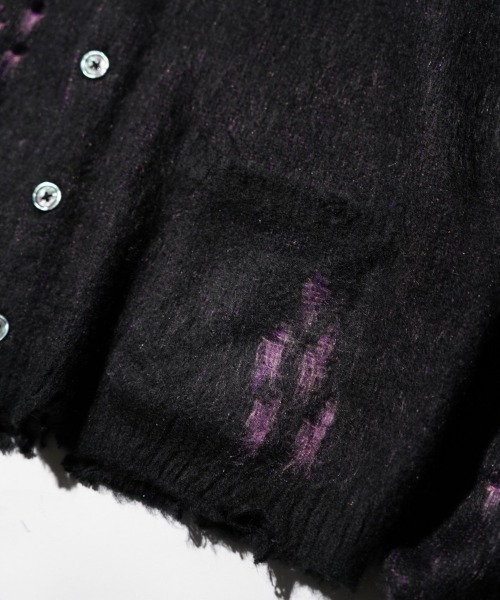 TOWNCRAFT / タウンクラフト DAMAGED SOLID SHAGGY CARDIGAN ダメージ