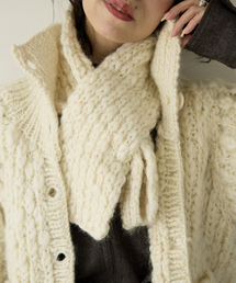 IENA LA BOUCLE | IENA LA BOUCLE スラブウールハンドニットマフラー(マフラー)