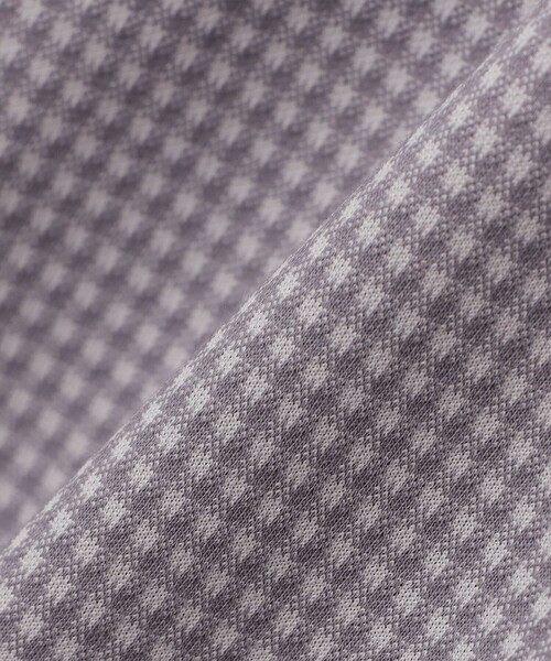 SHIPS（シップス）の「SHIPS: ジャージー ギンガムチェック ワンピースカラー シャツ（ビジネスシャツ・メンズ・ネイビー/チャコールグレー・SMALL/MEDIUM/LARGE/X-LARGE）」の6枚目の写真