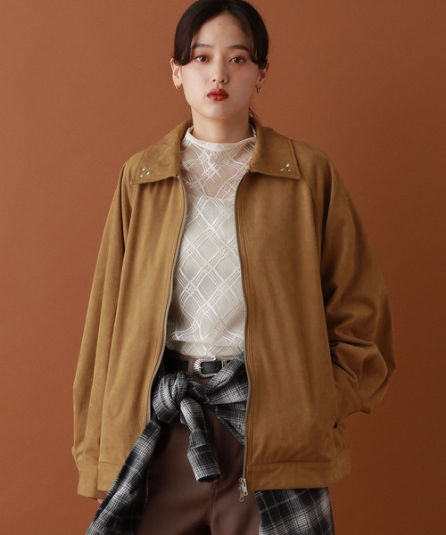 新品未使用タグ付きarchivio フルジップ ブルゾン 36レッド Red Cap Girl(レッド・キャップ・ガール) バック刺繍フルジップ