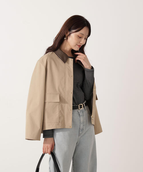 PROPORTION BODY DRESSING（プロポーションボディドレッシング）の「カバーオールブルゾン / 1215255007（テーラードジャケット・レディース・ベージュ/オフホワイト・MEDIUM/SMALL）」の13枚目の写真