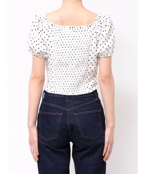 EMODA（エモダ）の「2WAY STRING RIBBON TOP（Tシャツ/カットソー・レディース・ブラック/ブルー/ホワイト・FREE）」の17枚目の写真