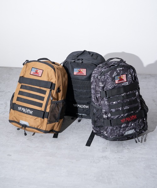 JUGLANS(ユグランス)の「【TOYMACHINE】SK8ER BACKPACK(バックパック/リュック・メンズ・ライトブラウン/ブラック系その他/ブラック・FREE)」の4枚目の写真