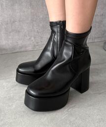 WEGO | WEGO/【25年秋冬新作】ストレッチヒールショートブーツ(ブーツ)