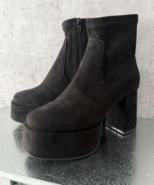 WEGO（ウィゴー）の「WEGO/【25年秋冬新作】ストレッチヒールショートブーツ（ブーツ・レディース・ブラック/ブラック系その他・LARGE/MEDIUM/SMALL）」の10枚目の写真