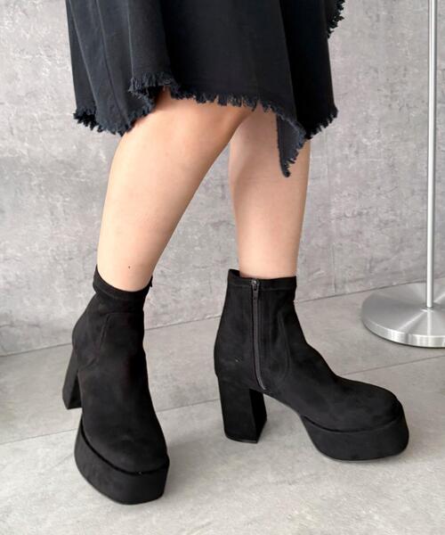 WEGO（ウィゴー）の「WEGO/【25年秋冬新作】ストレッチヒールショートブーツ（ブーツ・レディース・ブラック/ブラック系その他・LARGE/MEDIUM/SMALL）」の14枚目の写真