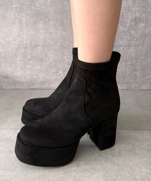 WEGO（ウィゴー）の「WEGO/【25年秋冬新作】ストレッチヒールショートブーツ（ブーツ・レディース・ブラック/ブラック系その他・LARGE/MEDIUM/SMALL）」の15枚目の写真
