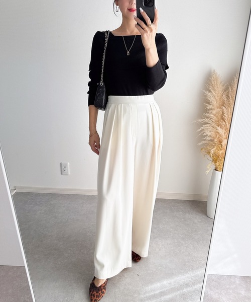 ZOZO限定】三織混オフショル風ニット（ニット/セーター