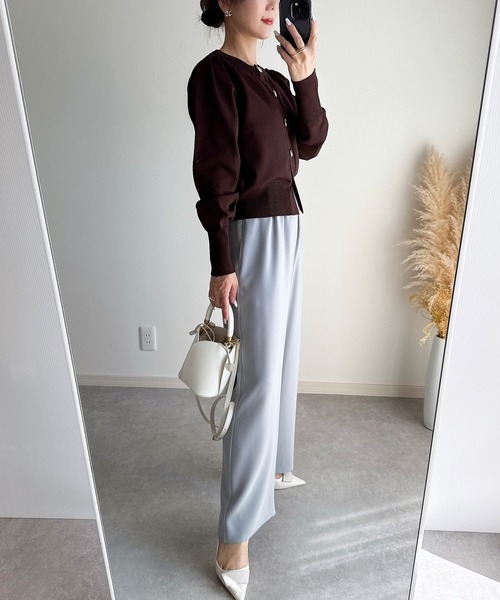 &. NOSTALGIA（アンドドットノスタルジア）の「【ZOZO限定】三織混オフショル風ニット（ニット/セーター・レディース・レッド/ブラック/オフホワイト・M）」の13枚目の写真