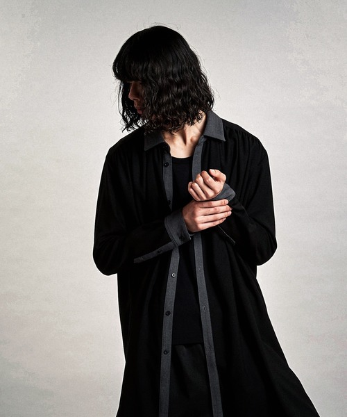 セール】【NO ID.】Cleric Gather Long Shirt / クレリック ギャザー