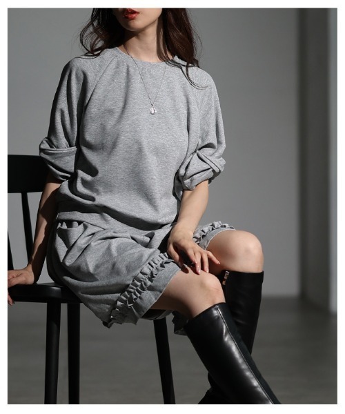 Sawa a la mode(サワアラモード)の「リボンスリーブトップス(スウェット・レディース・グレー・FREE)」の5枚目の写真