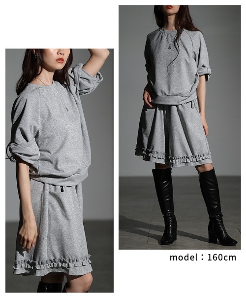 Sawa a la mode(サワアラモード)の「リボンスリーブトップス(スウェット・レディース・グレー・FREE)」の6枚目の写真
