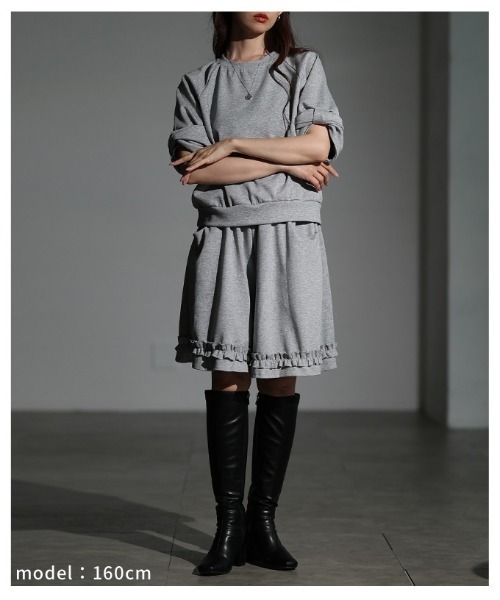 Sawa a la mode(サワアラモード)の「リボンスリーブトップス(スウェット・レディース・グレー・FREE)」の14枚目の写真